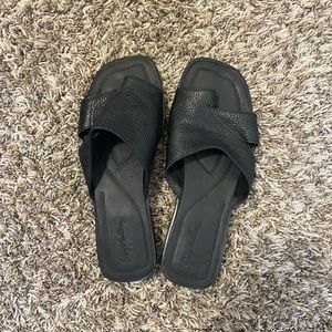 black sandals